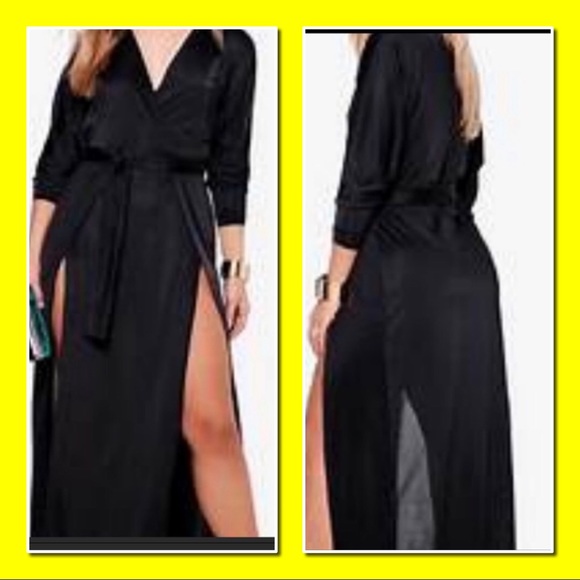 Boohoo Dresses & Skirts - NWT Super Sexy Full Length Waist Tie Dress